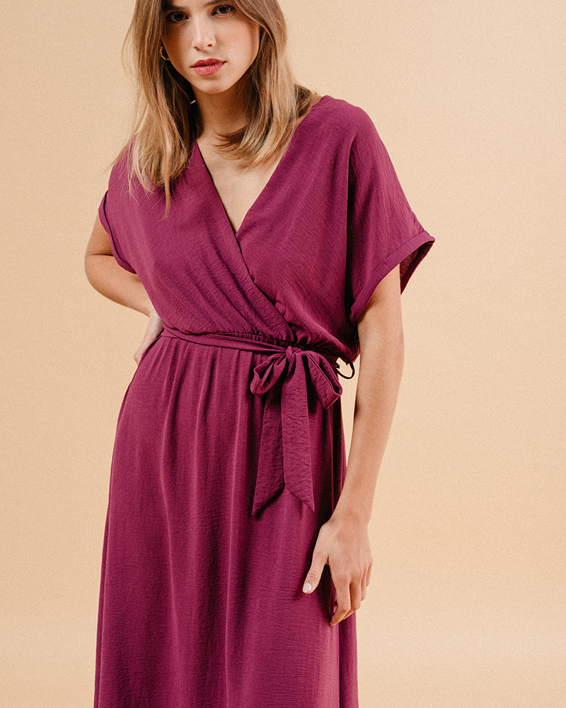 VESTIDO BERENJENA MAUD BERENJENA