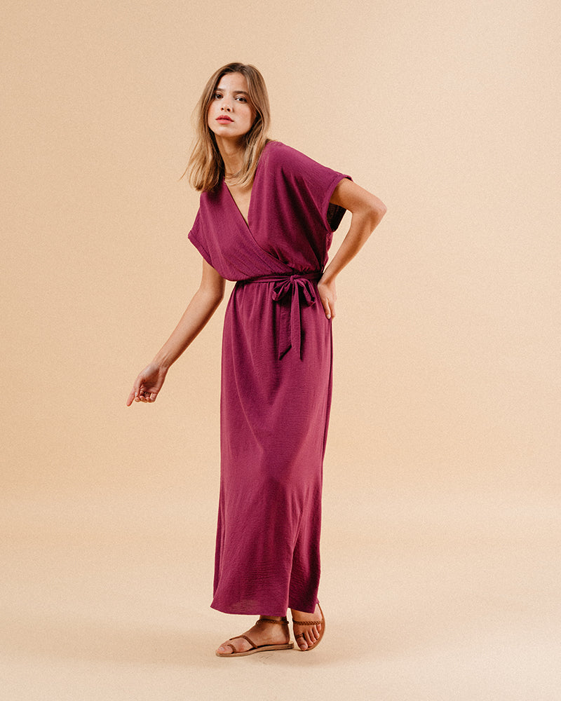 VESTIDO BERENJENA MAUD BERENJENA