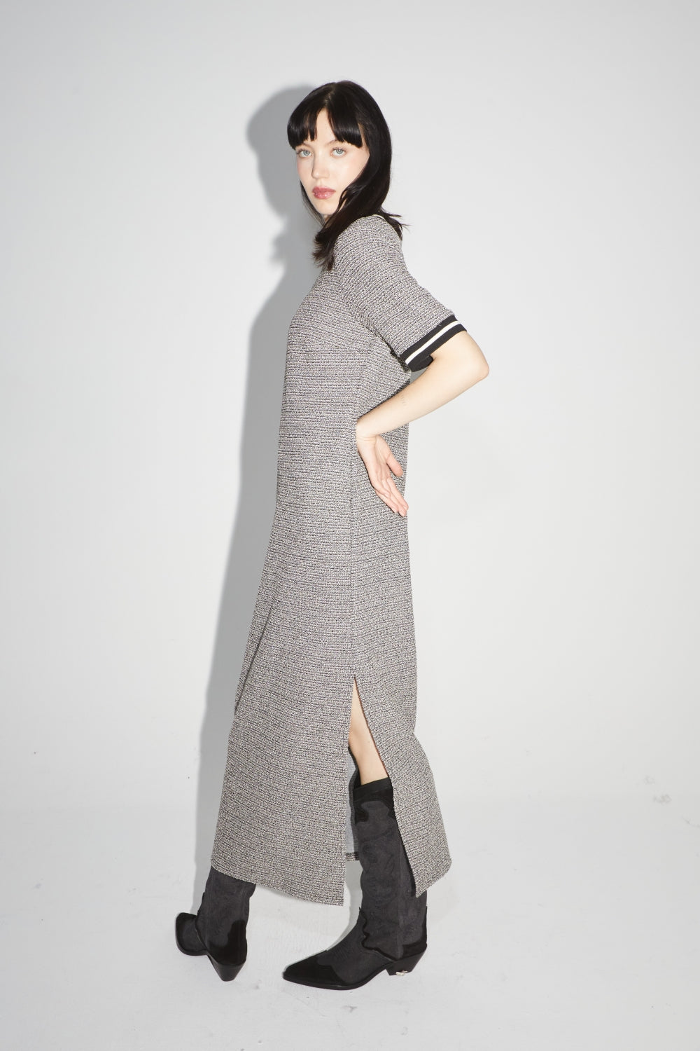 El vestido de punto beige Annalisa
