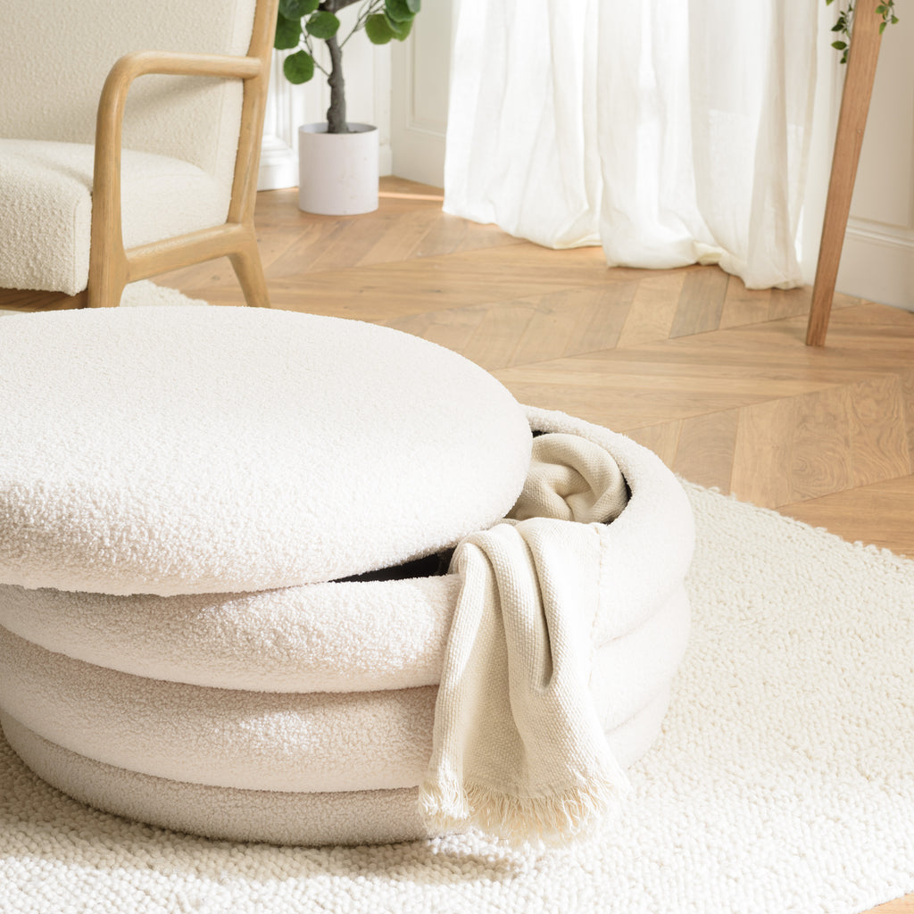 Leopold - Pouf - Ecru
