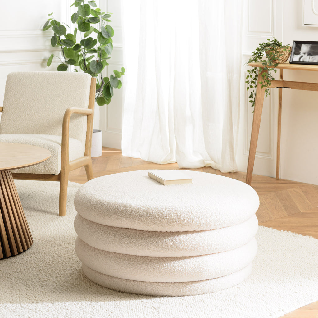 Leopold - Pouf - Ecru