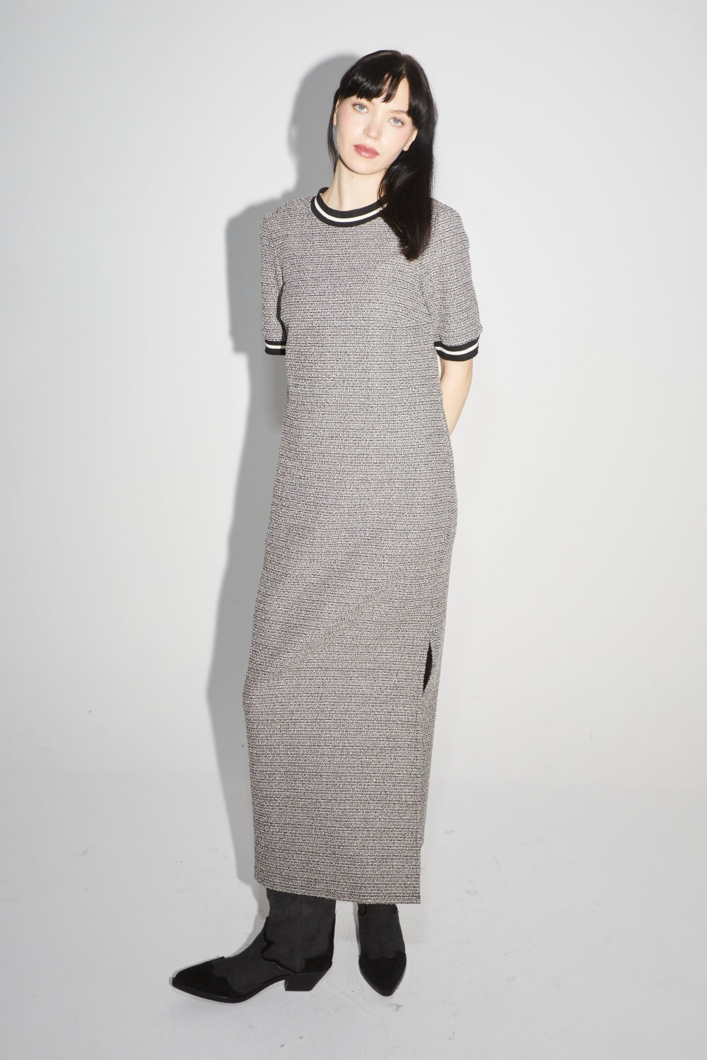 El vestido de punto beige Annalisa