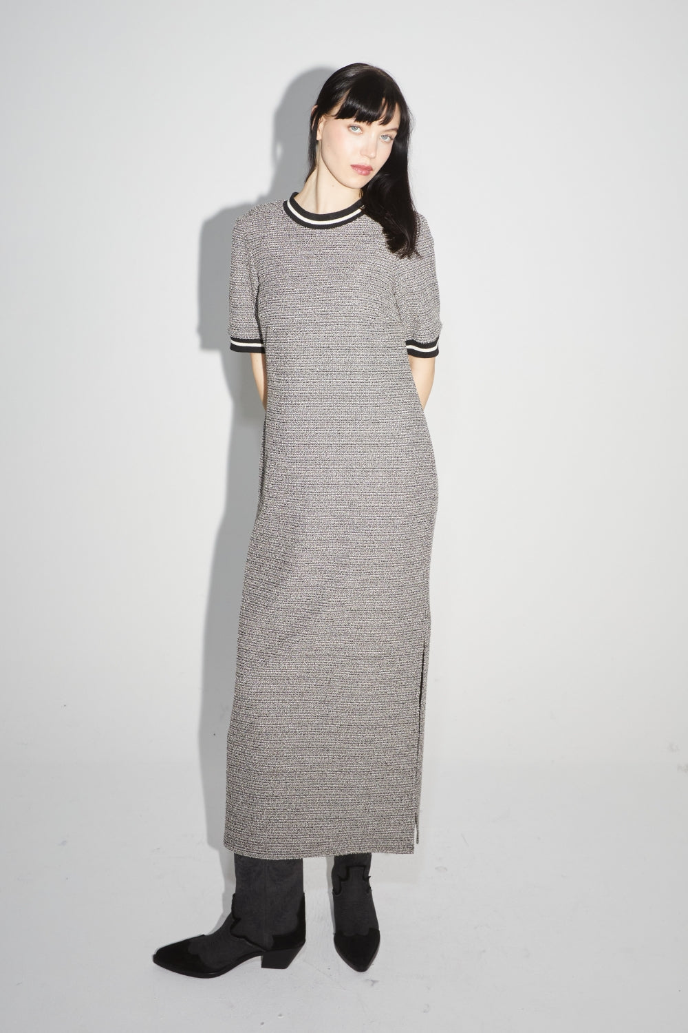 El vestido de punto beige Annalisa
