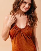 VESTIDO LARGO LADRILLO MILA LADRILLO