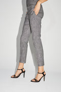 Le Pantalon Silvana Tartan Paillettes Gris