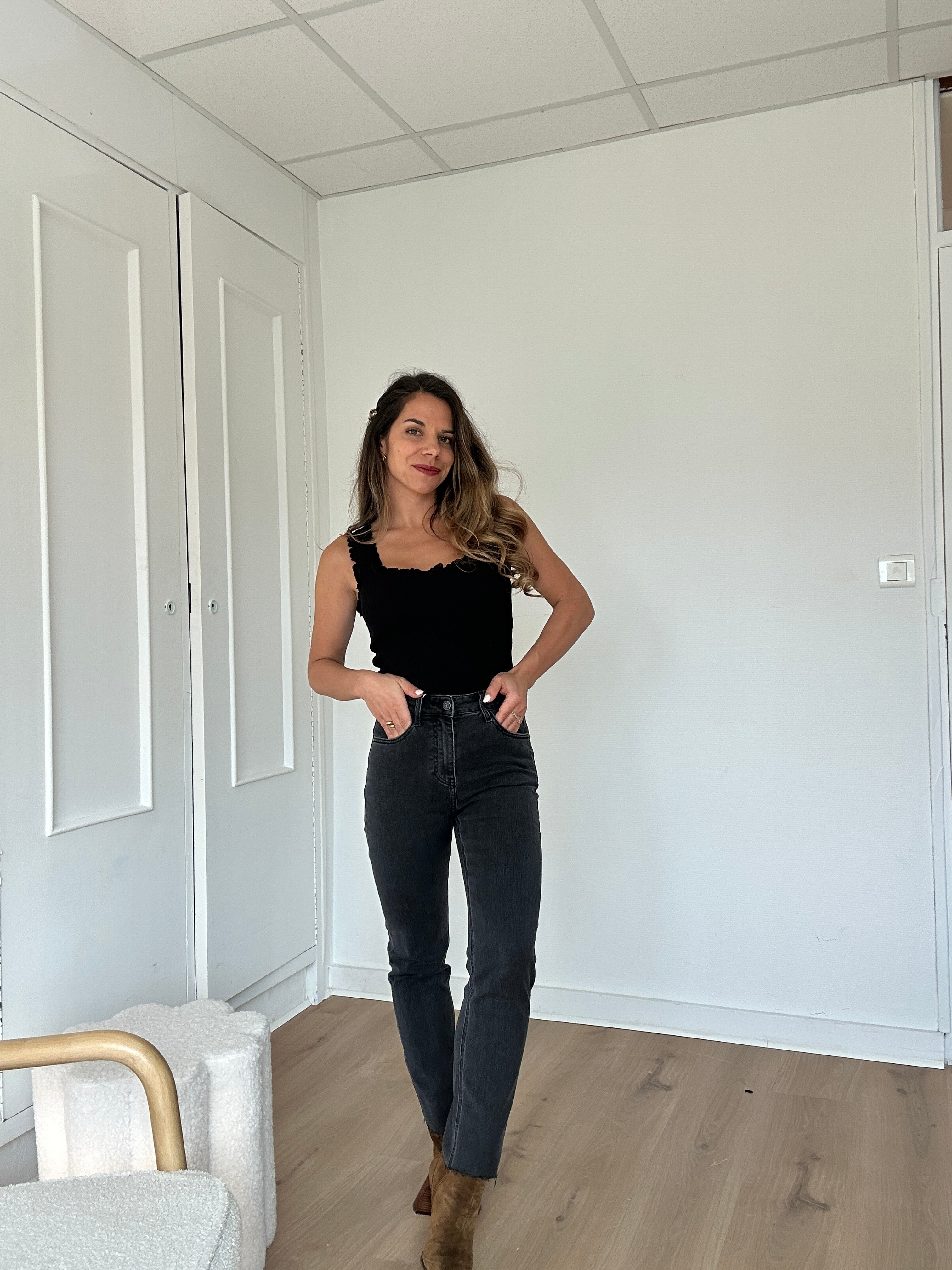 Vaqueros Maryline Gris Antracita