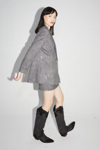 Blazer Jimmy Tartan Pailletten - Grijs