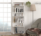 Blok Bookcase - White / Walnut