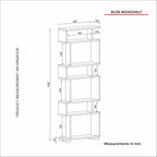Blok Bookcase - White / Walnut