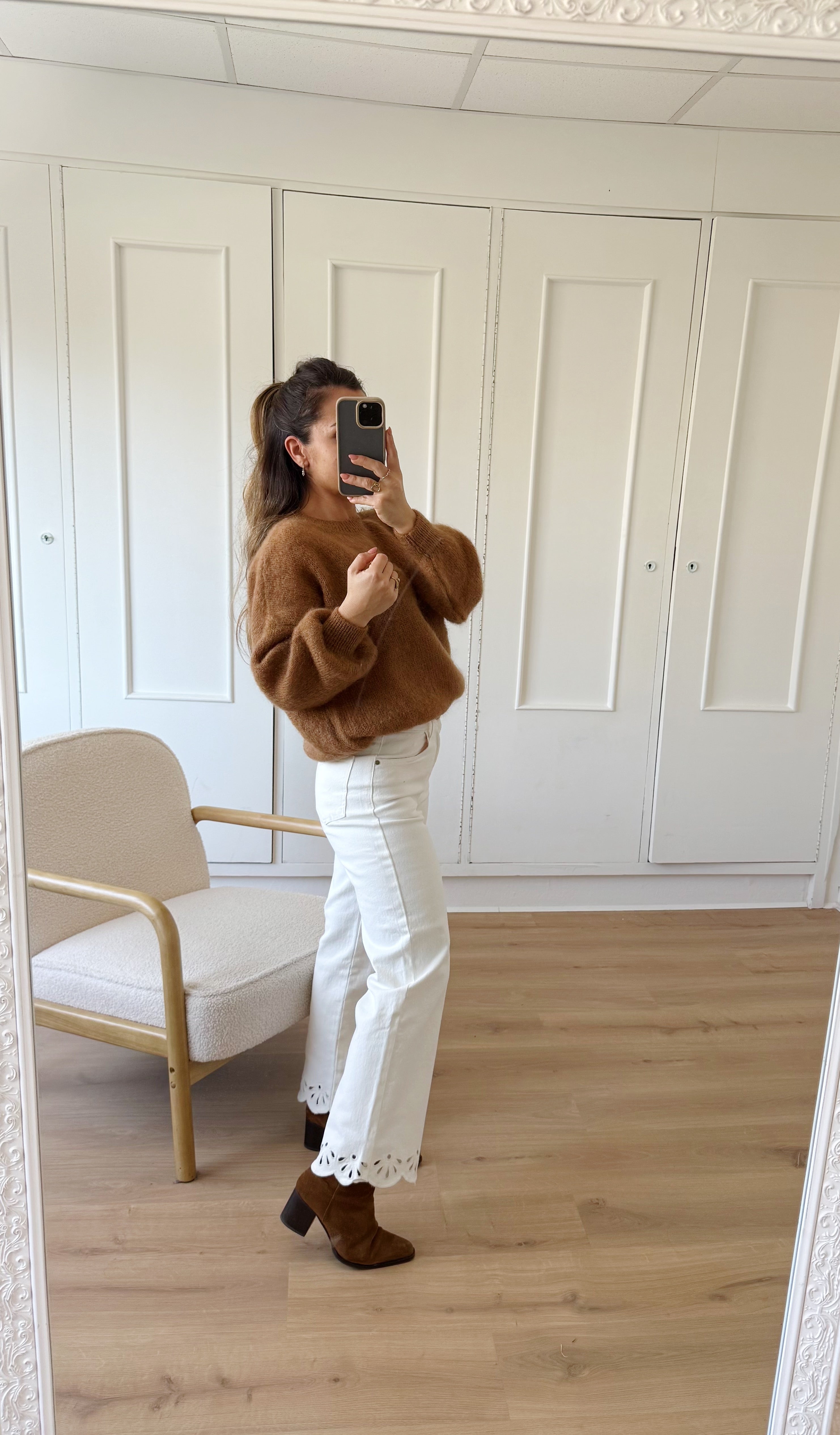 Gaia Camel Mohair And Wool Knit