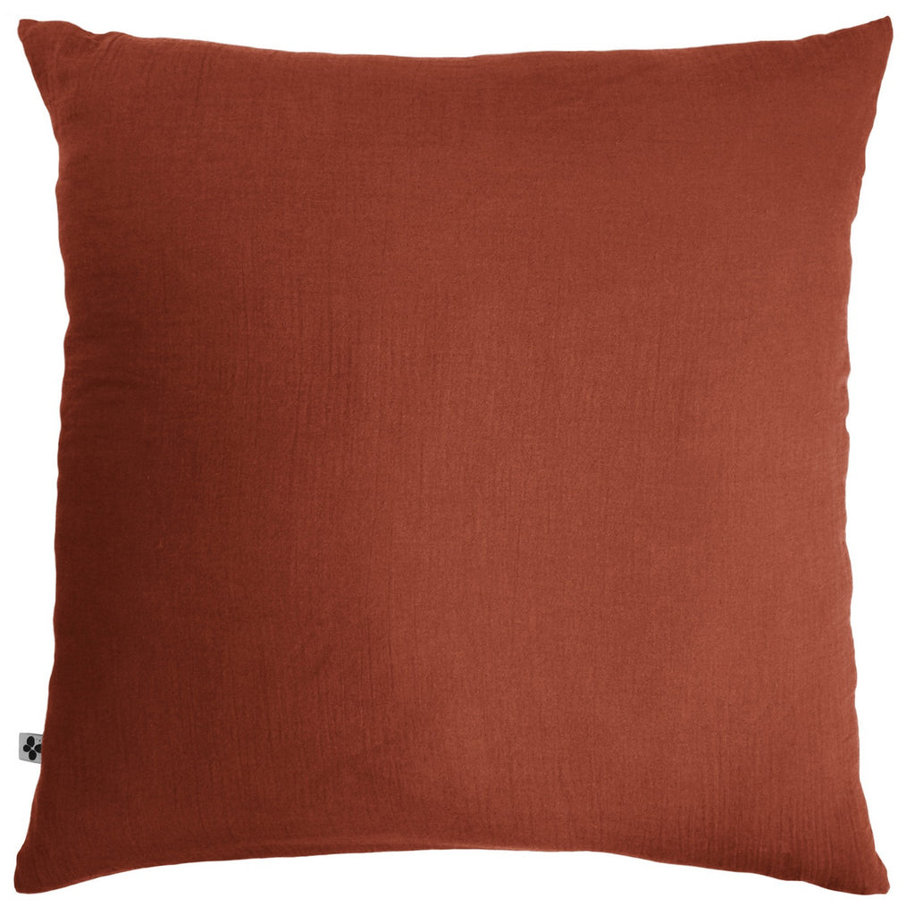 Gaïa - Örngott - Enfärgad Dubbel Bomullsgasväv - Terracotta