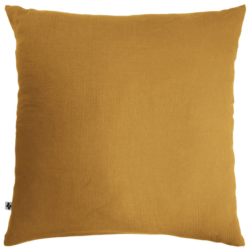 Gaïa - Funda De Almohada - Doble Gasa De Algodón Lisa - Azafrán