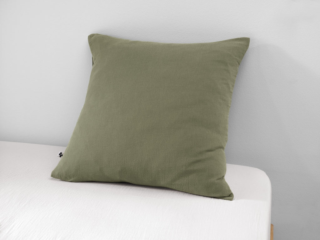 Gaïa - Taie D'Oreiller - Double Gaze De Coton Unie - Romarin