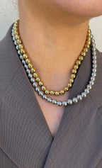 Metal Pearl Necklace