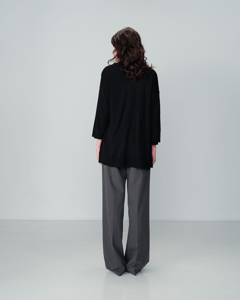 CARDIGAN NERO NACRE NERO