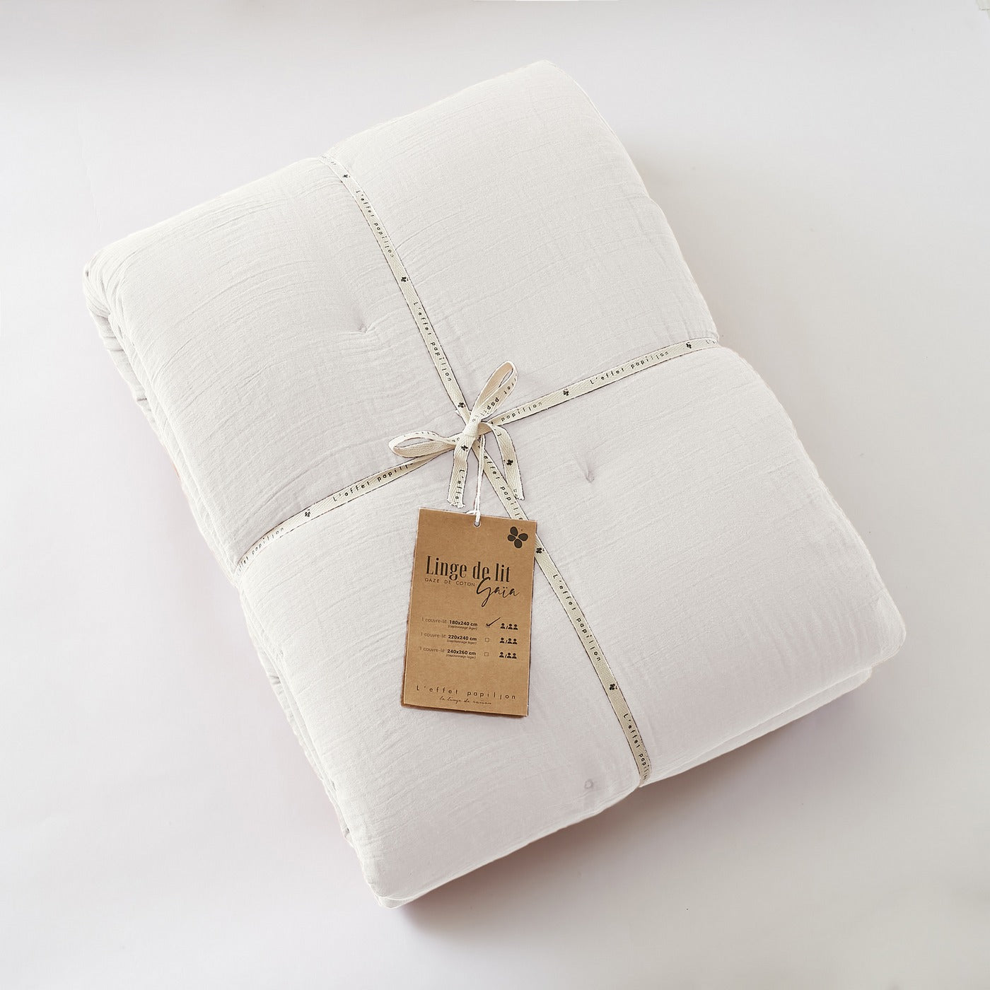 Gaïa - Edredon - Double Gaze De Coton Unie - Chantilly