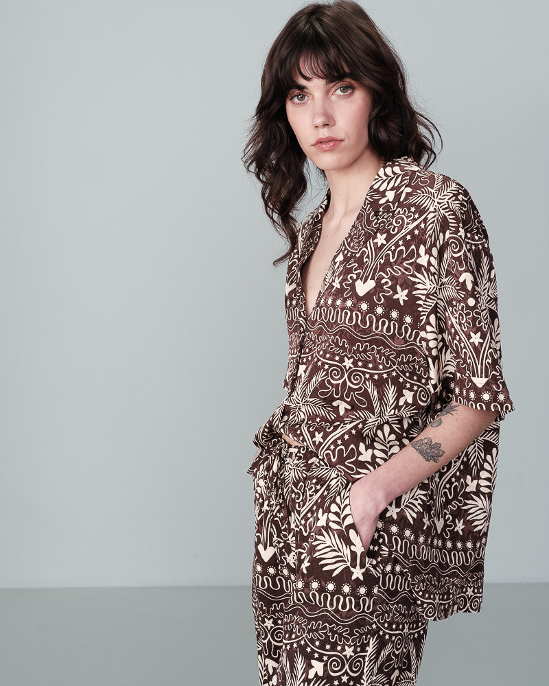 CHEMISE CHOCOLAT NELITA CHOCOLAT