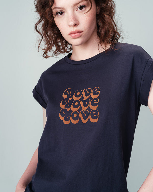 MARINEBLÅ T-SHIRT NINALOU MARINEBLÅ