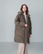 KHAKI PUFFER JACKET NORTH KHAKI