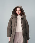 KHAKI PUFFER JACKET NORTH KHAKI