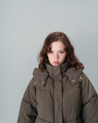 KHAKI PUFFER JACKET NORTH KHAKI