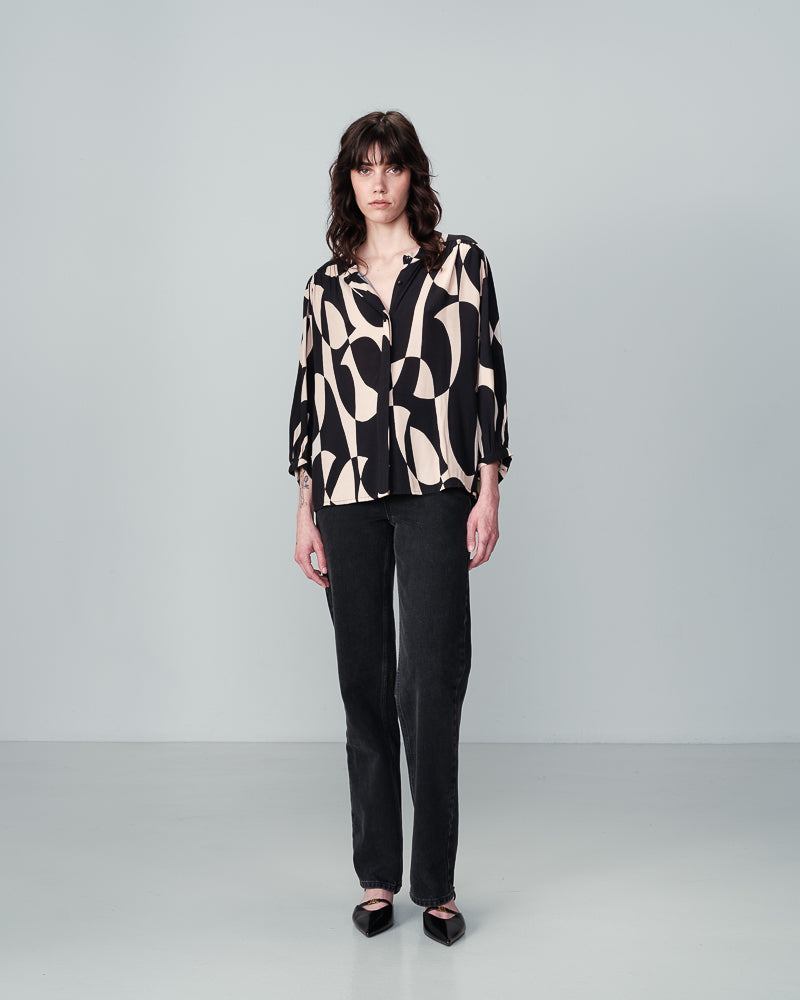 BLUSA NERA NYMPHEA NERA