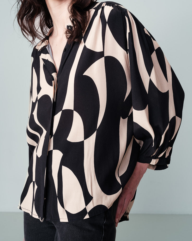 BLUSA NERA NYMPHEA NERA