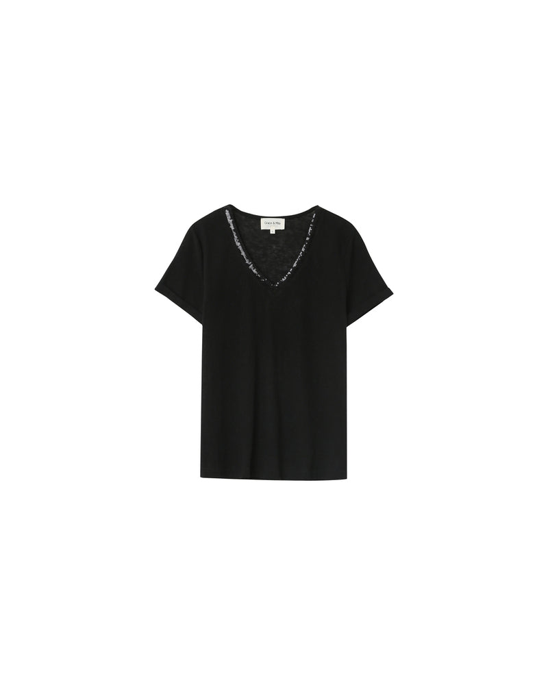 T-SHIRT NOIR ODELIE NOIR