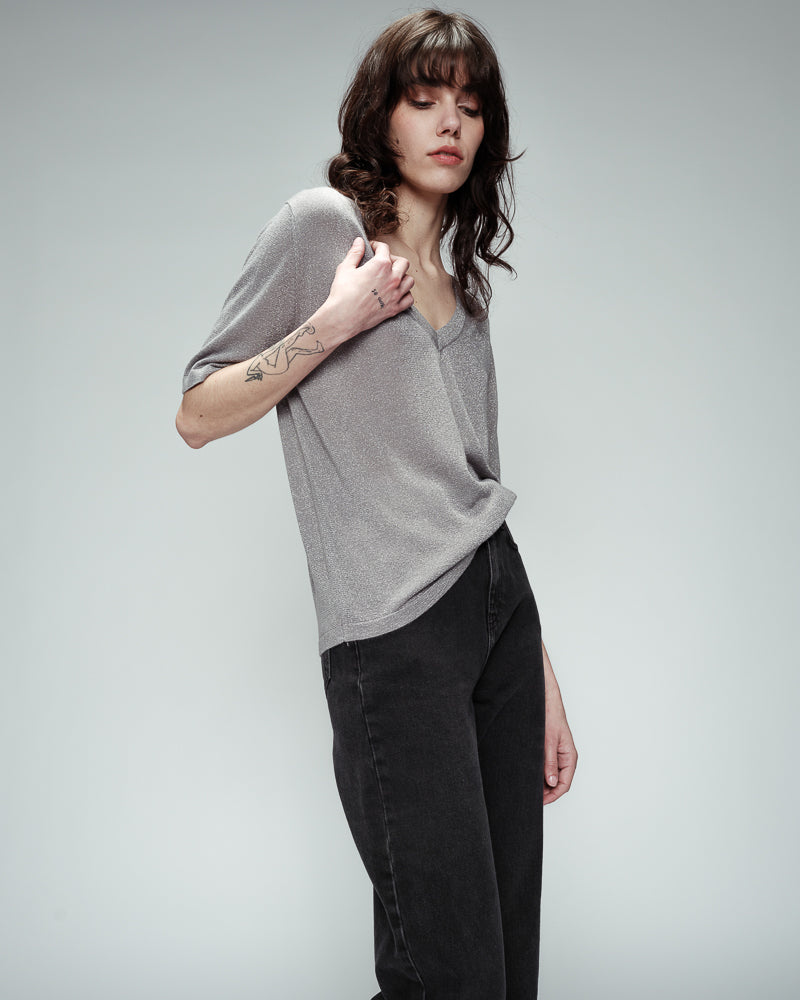 SILVERFÄRGAD T-SHIRT OMALIA SILVER