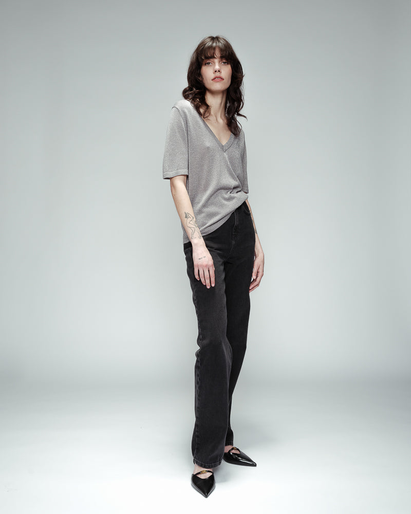 SILVERFÄRGAD T-SHIRT OMALIA SILVER