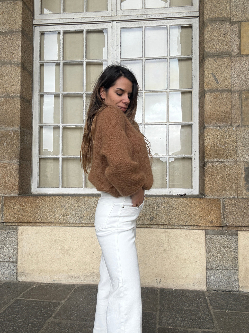 Gaia Camel Mohair And Wool Knit