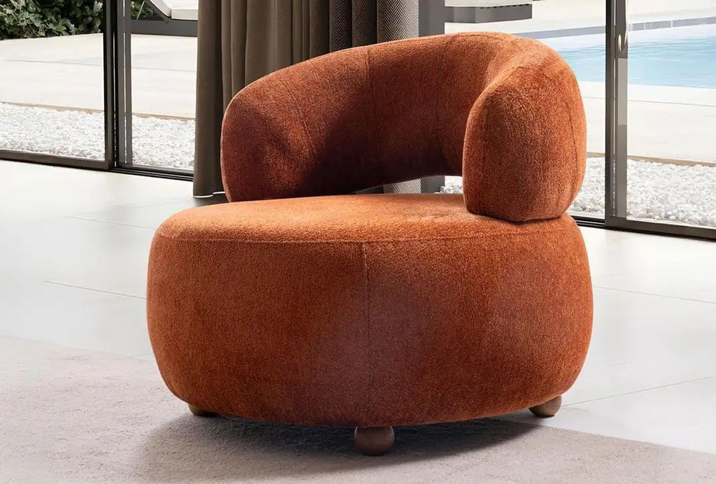 Rio Wingback Armchairs - Brick Red
