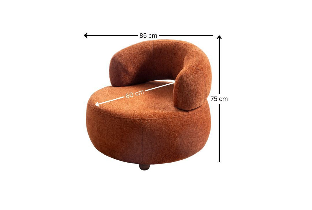 Rio Wingback Armchairs - Brick Red