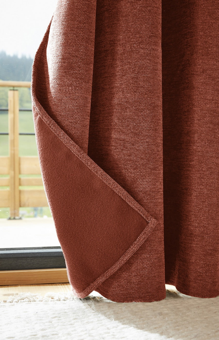 Bjorn - Rideau Occultant + Polaire - Polyester - Terracotta