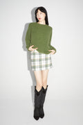 La Mini Jupe Aria Tartan Néon