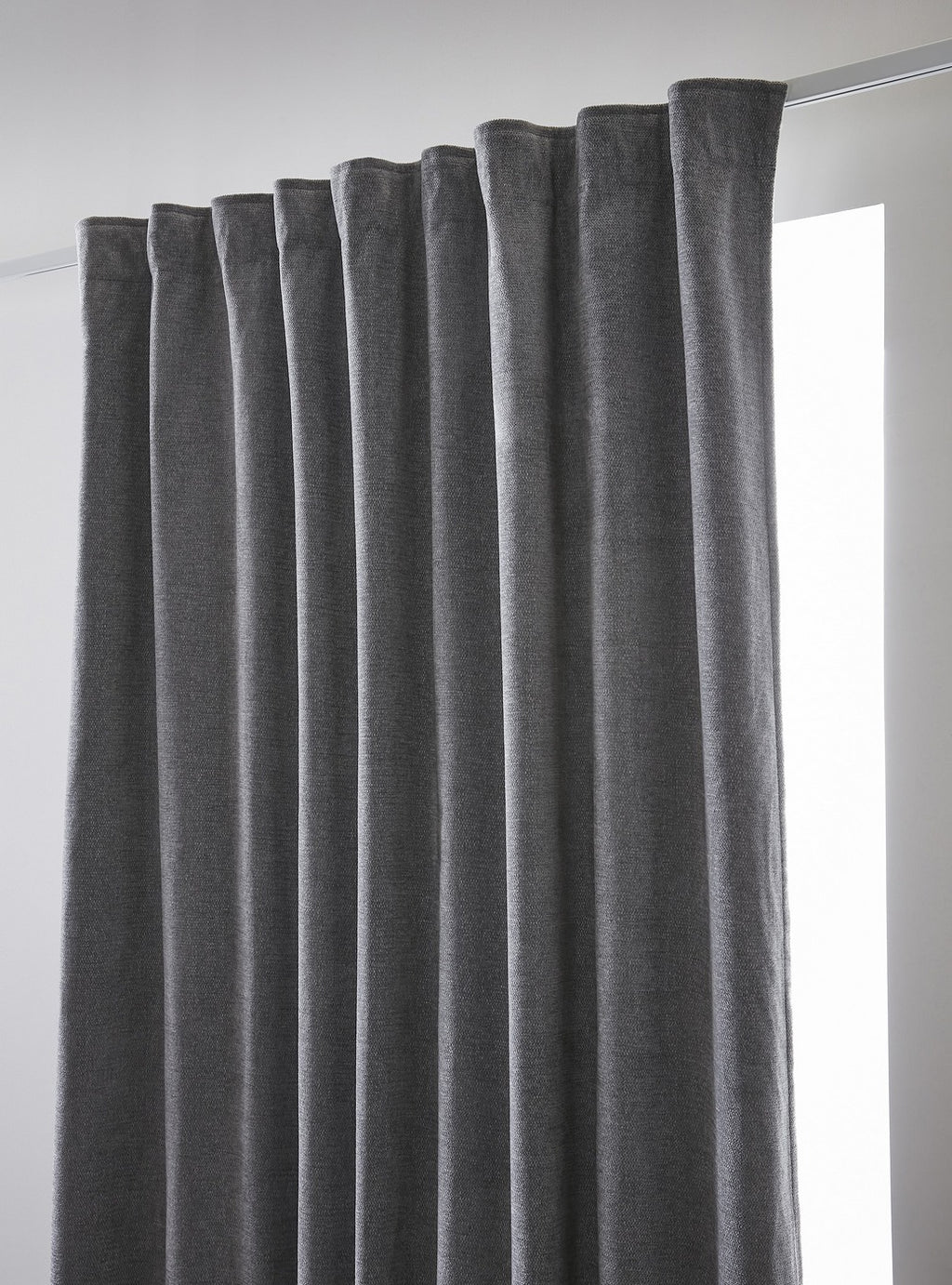 Bjorn - Blackout Pencil Pleat Curtain + Fleece - Polyester - Titanium