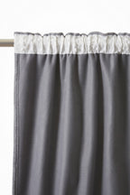 Bjorn - Blackout Pencil Pleat Curtain + Fleece - Polyester - Titanium