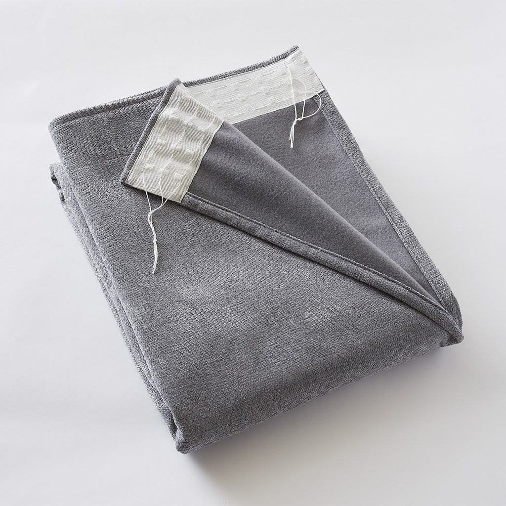 Bjorn - Blackout Pencil Pleat Curtain + Fleece - Polyester - Titanium