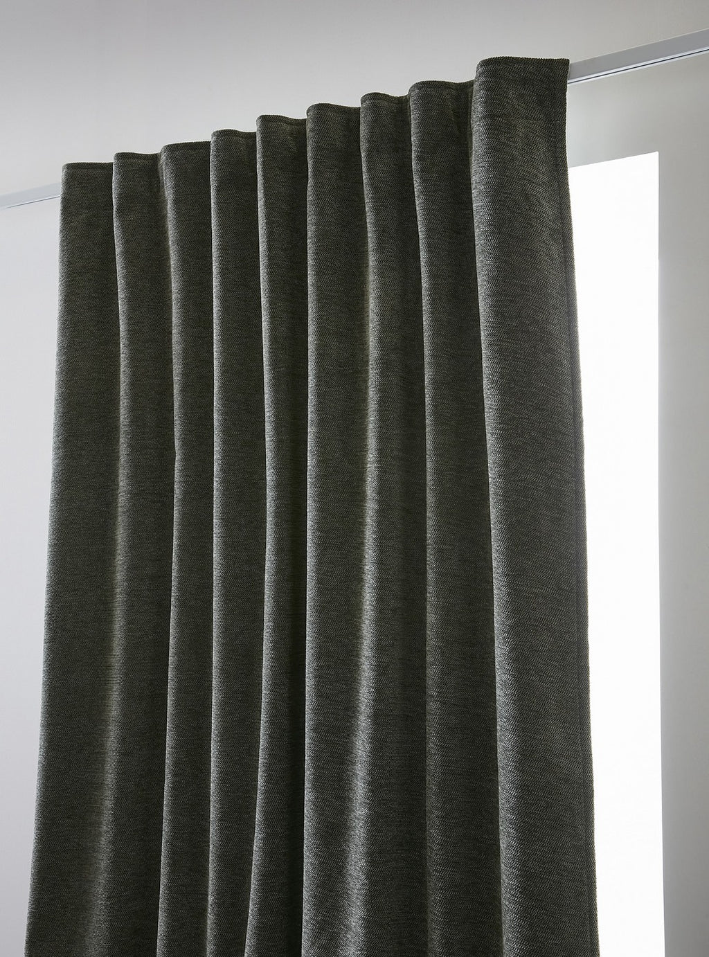 Bjorn - Blackout Curtain with Gathered Heading Tape + Fleece - Polyester - Rosemary