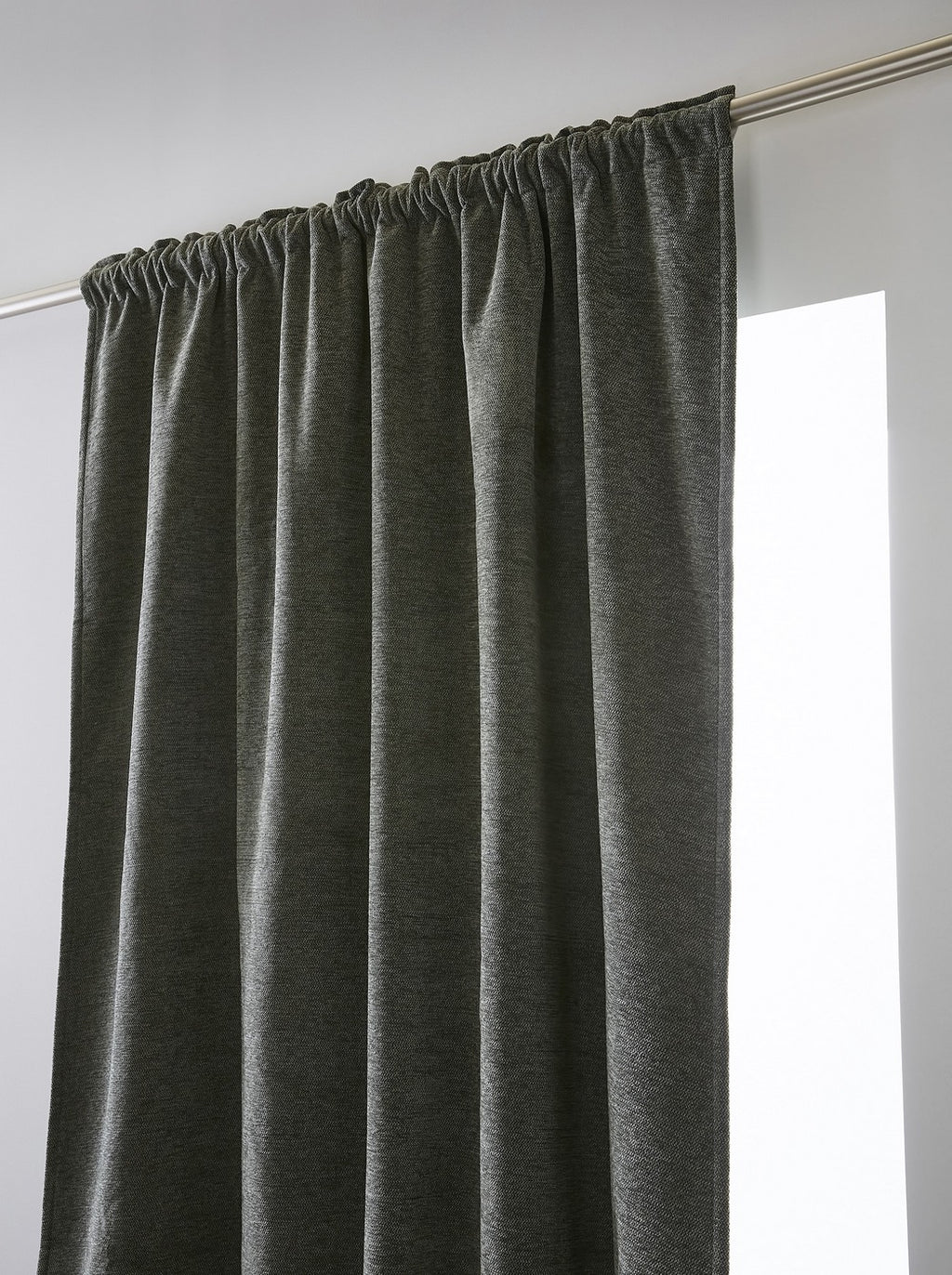Bjorn - Blackout Curtain with Gathered Heading Tape + Fleece - Polyester - Rosemary