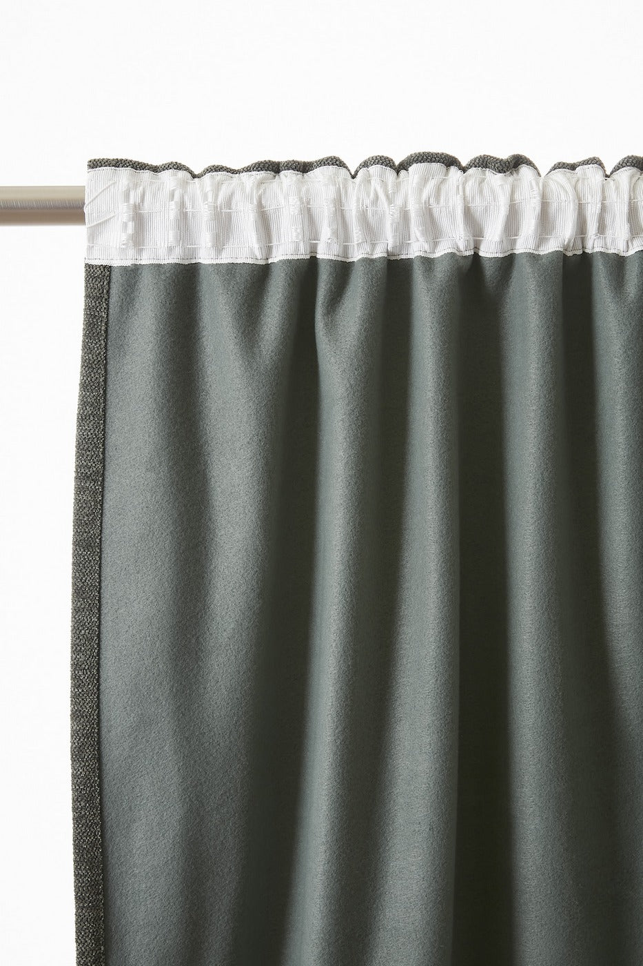 Bjorn - Blackout Curtain with Gathered Heading Tape + Fleece - Polyester - Rosemary
