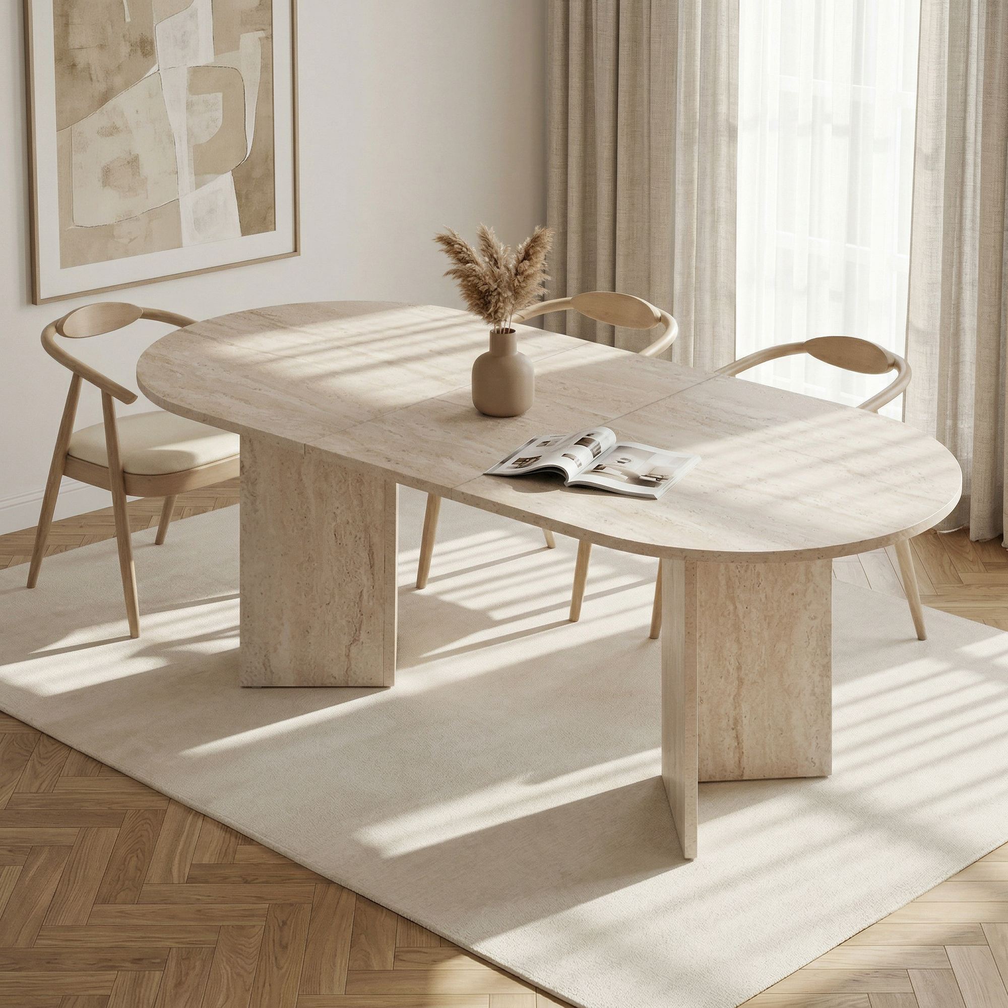 Extendable Dining Tables Sorell - Travertine