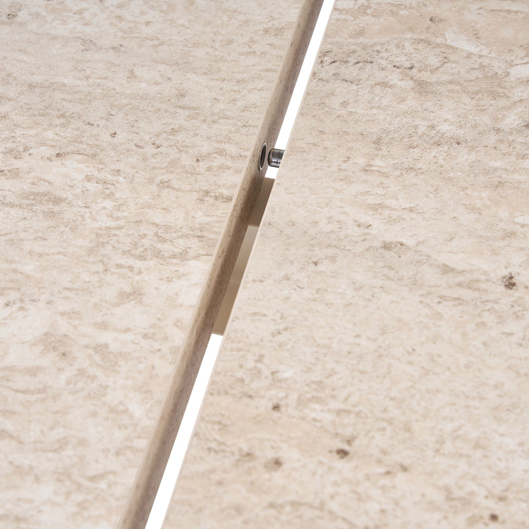 Sorell Extendable Dining Tables - Travertine / Milano Walnut