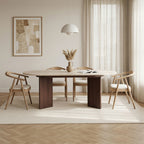 Sorell Extendable Dining Tables - Travertine / Milano Walnut