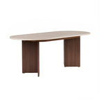 Sorell Extendable Dining Tables - Travertine / Milano Walnut