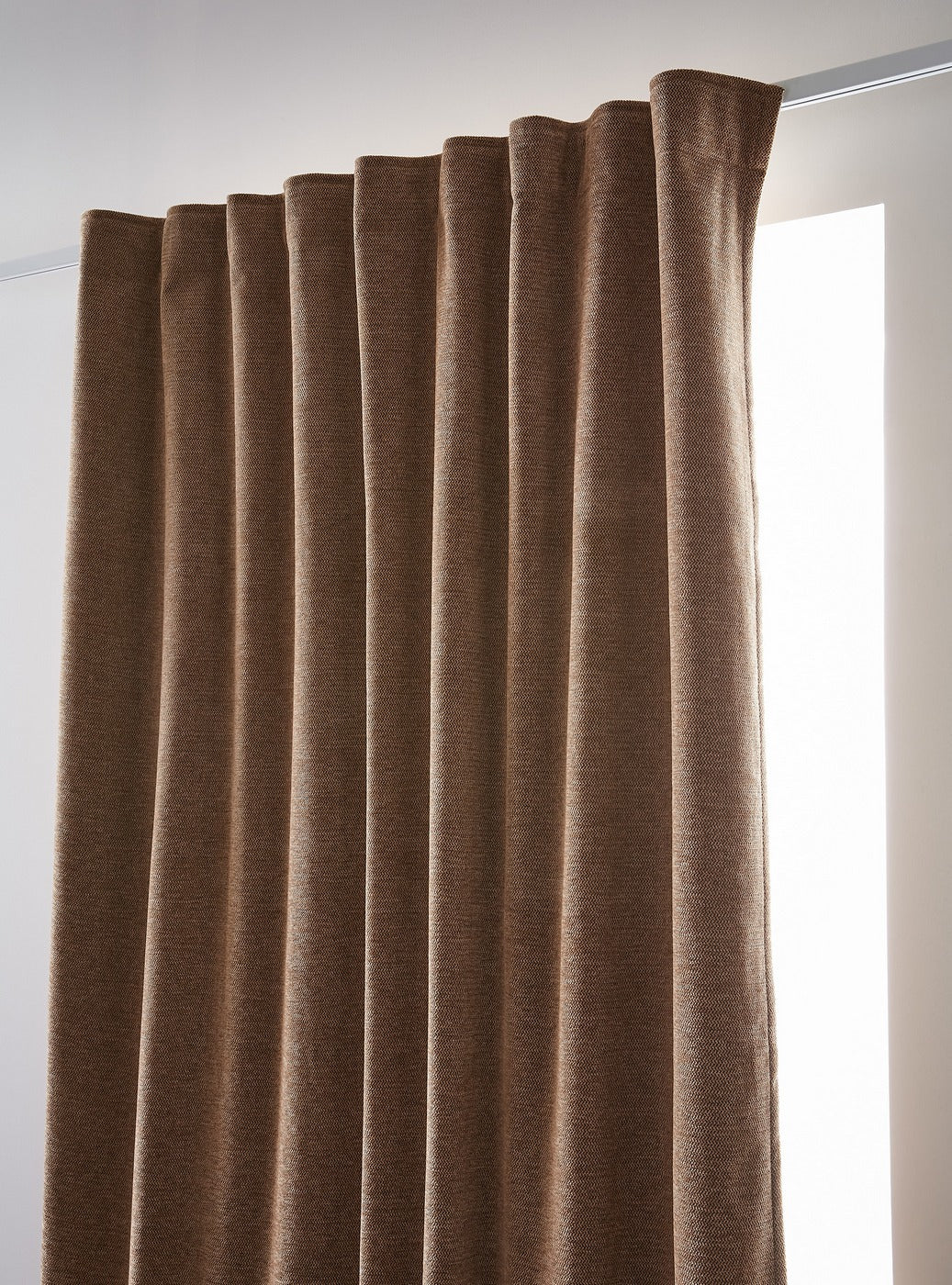 Bjorn - Blackout Pencil Pleat Curtain + Fleece - Polyester - Camel