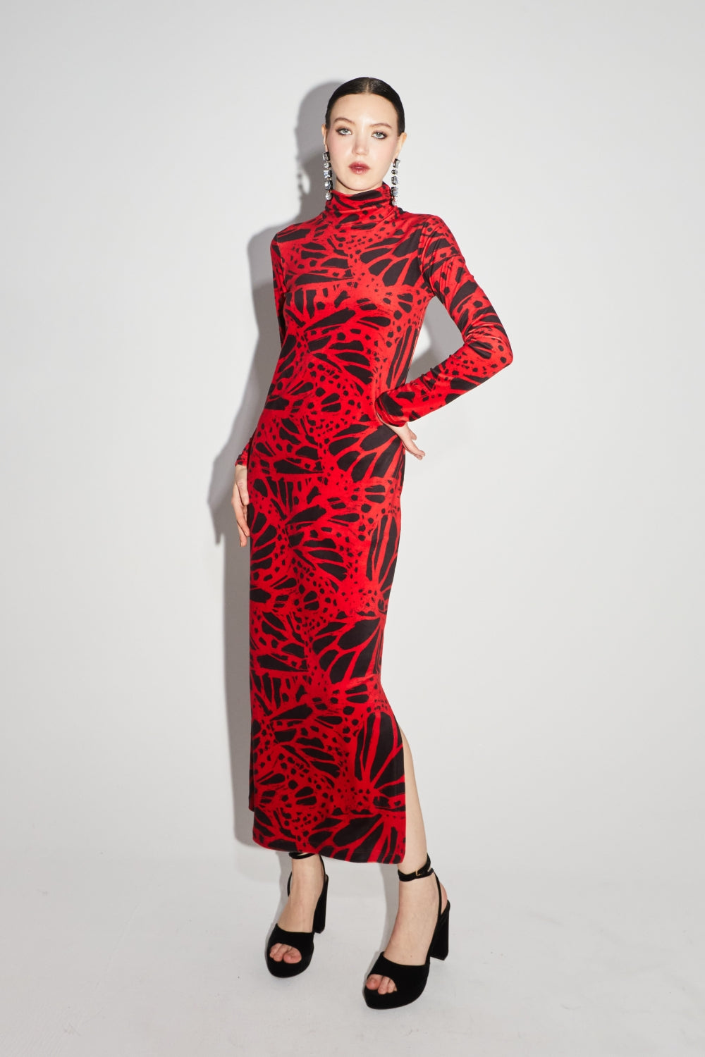 Vestido tubo Kiku de terciopelo de Sam