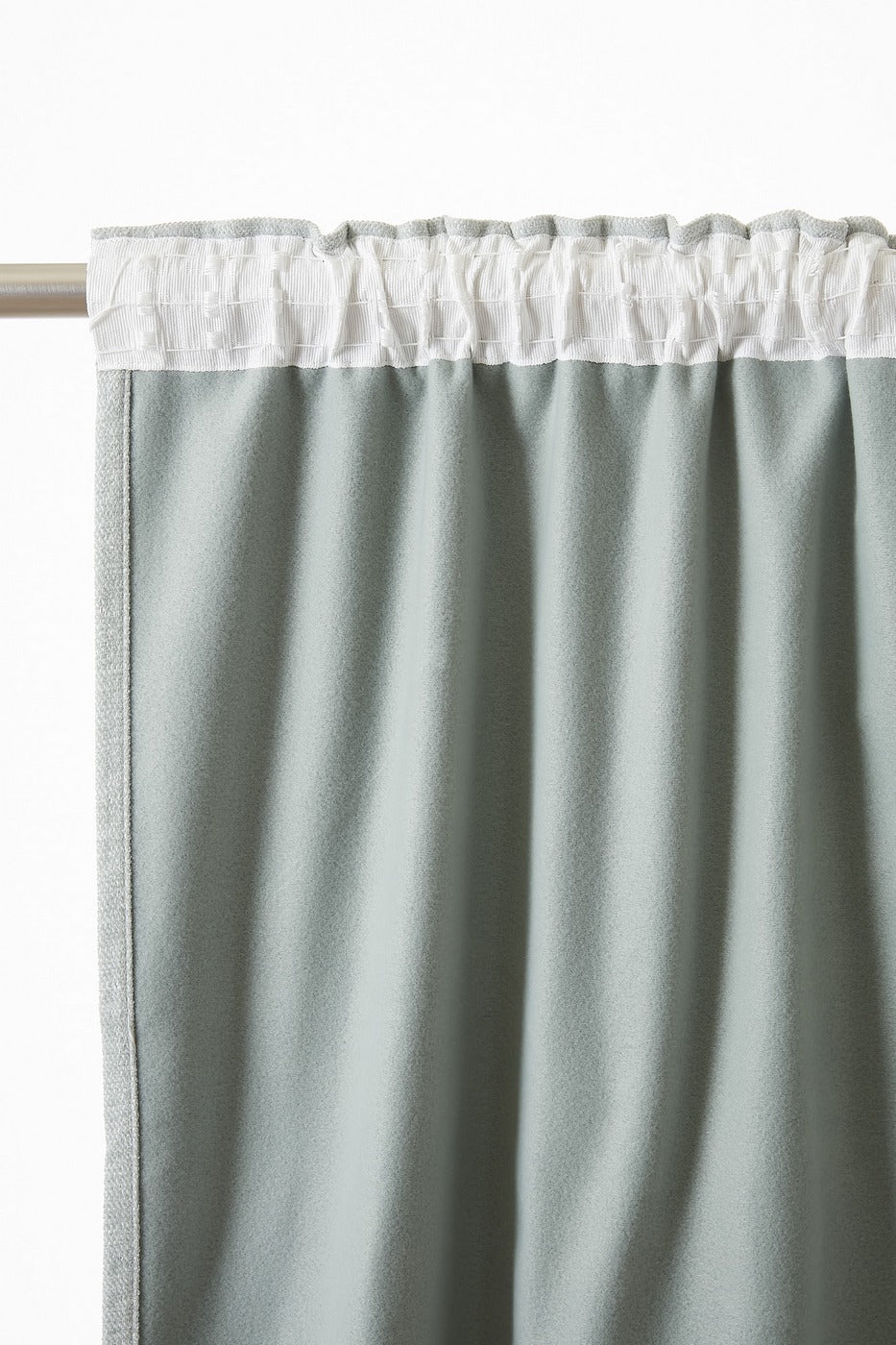 Bjorn - Blackout Curtain with Gathered Heading Tape + Fleece - Polyester - Eucalyptus