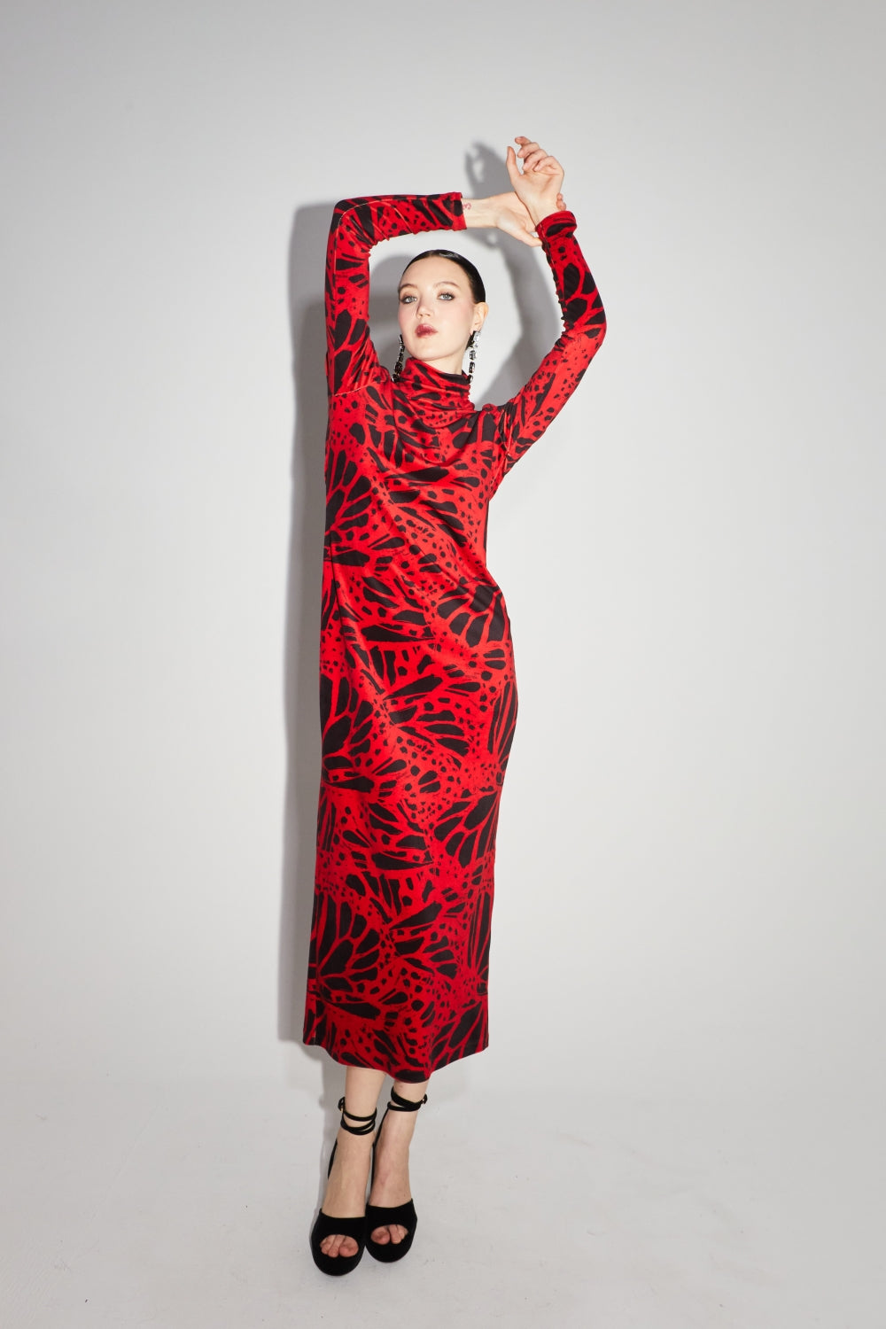 Vestido tubo Kiku de terciopelo de Sam