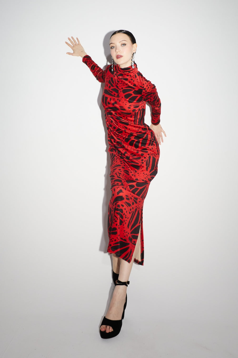 Vestido tubo Kiku de terciopelo de Sam